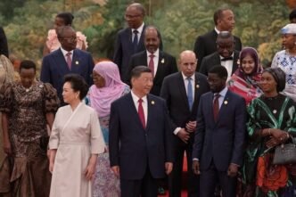 china s president xi jinping and his wife peng liyuan stand for a group photo together with leaders from african countries before a welcome dinner of the forum on china africa cooperation focac in the great hall of the people in beijing china on september 4 2024 photo reuters