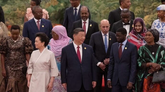 china s president xi jinping and his wife peng liyuan stand for a group photo together with leaders from african countries before a welcome dinner of the forum on china africa cooperation focac in the great hall of the people in beijing china on september 4 2024 photo reuters