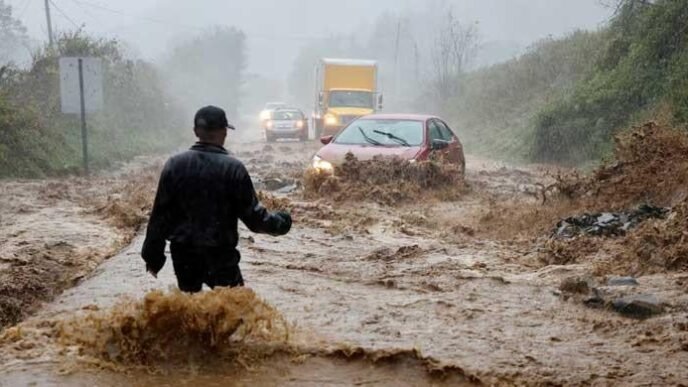 Flooded roads, power outages in US hamper storm rescue efforts