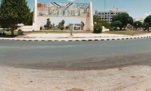 panorama roundabout in the city of daraa southern syria   photo north press