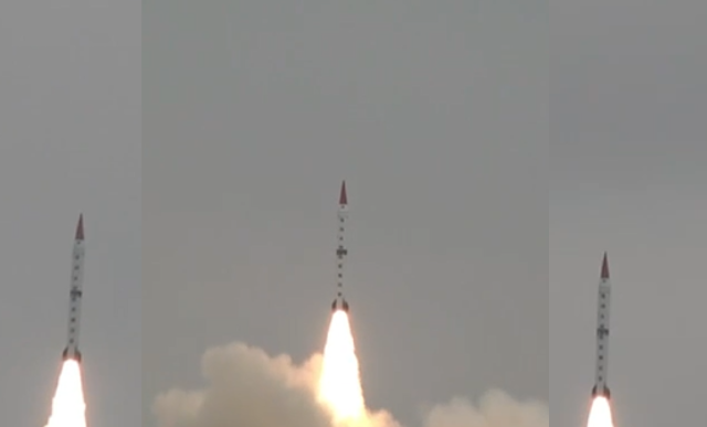 screengrab from ballistic missile shaheen ii launch video photo ispr