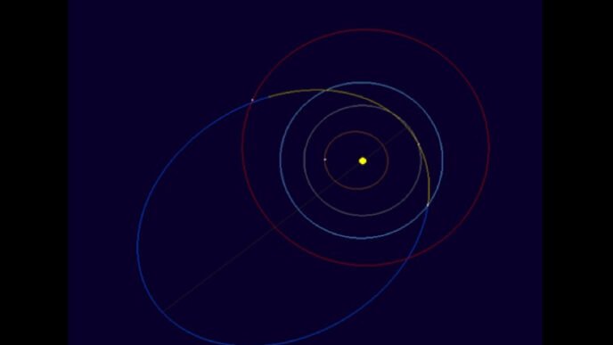 Track simulation diagram of near-Earth asteroid 2023 VB2 Photo: Website of Xinjiang Astronomical Observatory