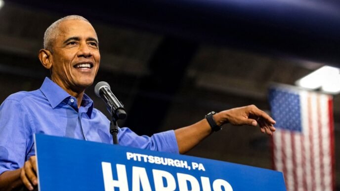 Harris ramps up outreach to Black men with Obama as a key surrogate