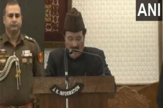 National Conference leader Mubarak Gul takes oath as J-K Protem Speaker