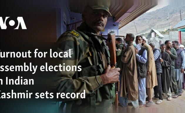 Turnout for local assembly elections in Indian Kashmirsets record