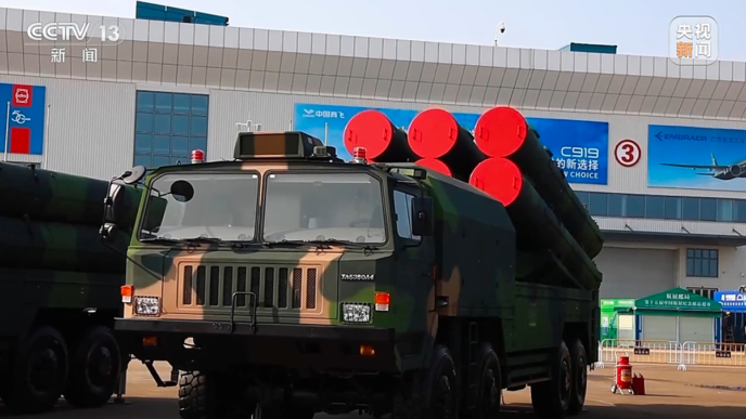 China to display HQ-19 surface-to-air missile system with ballistic missile intercepting capabilities at airshow for 1st time