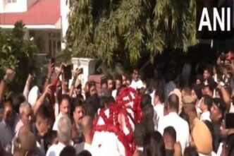 Mortal remains of J-K BJP MLA Devender Singh Rana brought to his home in Jammu