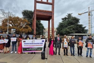 Protest held outside UN Office against atrocities against minorities in Bangladesh