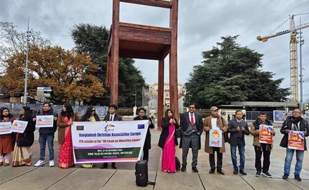 Protest held outside UN Office against atrocities against minorities in Bangladesh