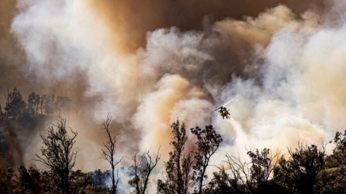 Wildfires burn in New York and New Jersey as red flag warnings are triggered across Northeast