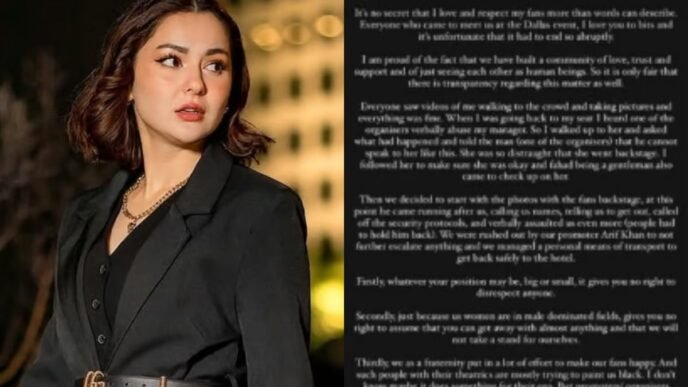 Dallas event organizers denies Hania Aamir allegations, calls it false claims