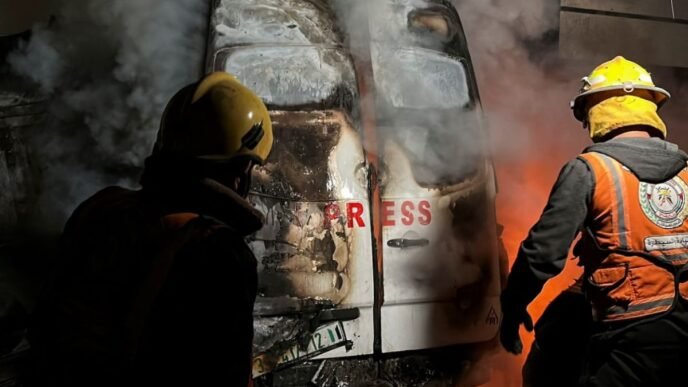 Israeli airstrike kills 5 journalists in Gaza