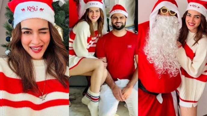 Kriti Sanon celebrates Christmas with rumored boyfriend Kabir Bahia, MS Dhoni, and Sakshi