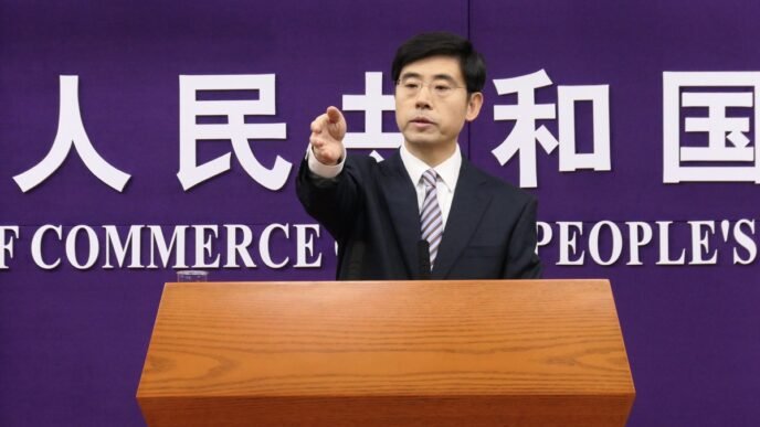 MOFCOM spokesperson He Yadong at a press conference on December 28, 2023 Photo: Tao Mingyang/GT