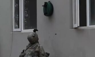 A type of wall-climbing robot is deployed in the China-Singapore Exercise Cooperation-2024 joint army exercise, held at a training base in Central China