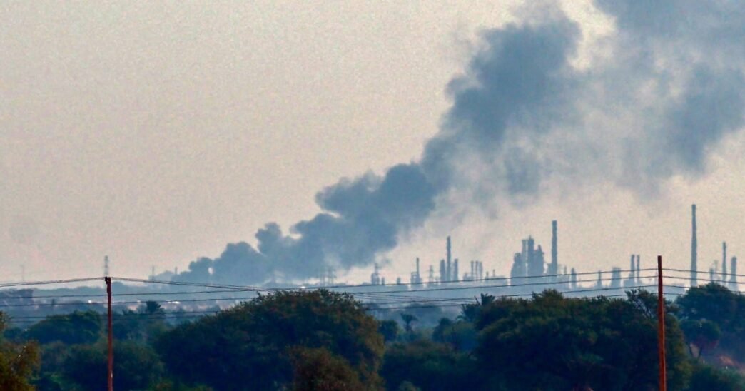 Sudan’s biggest oil refinery is on fire as its bloody civil war rages