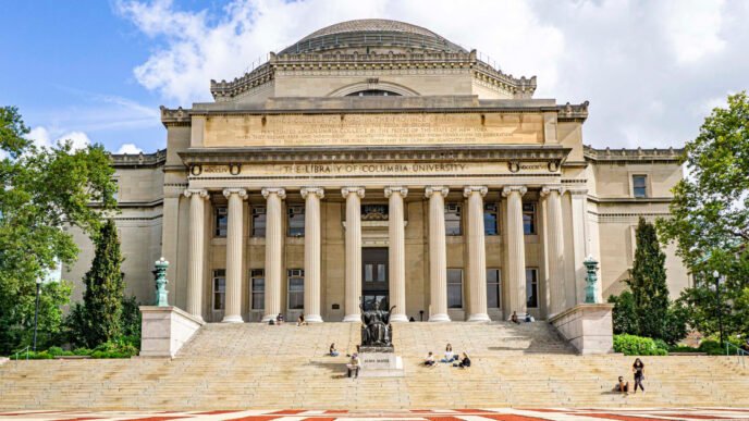 Columbia University's interim president steps down
