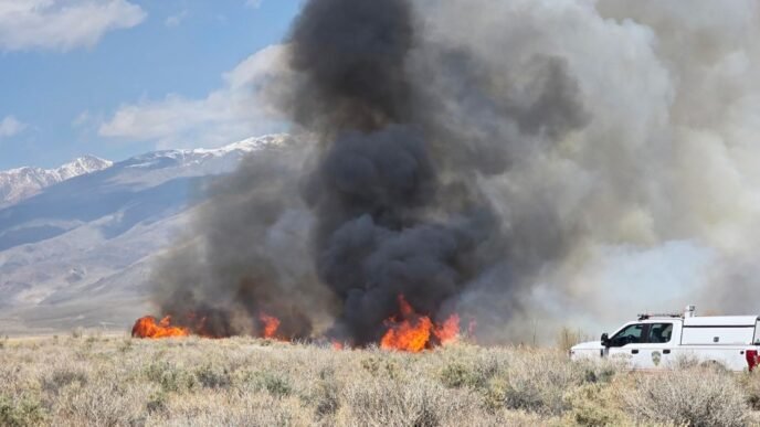 Silver Fire breaks out in central California and explodes to over 1,000 acres in a day