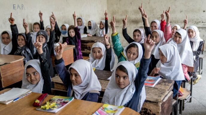UNICEF calls on the Taliban to lift ban on girls' education as new school year begins in Afghanistan