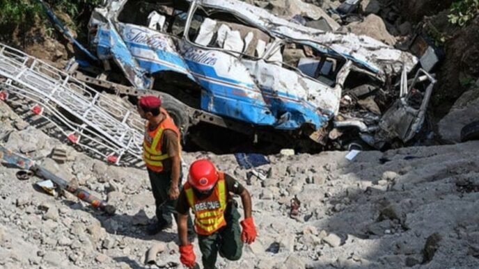 16 passengers died in tragic road accident in Jamshoro