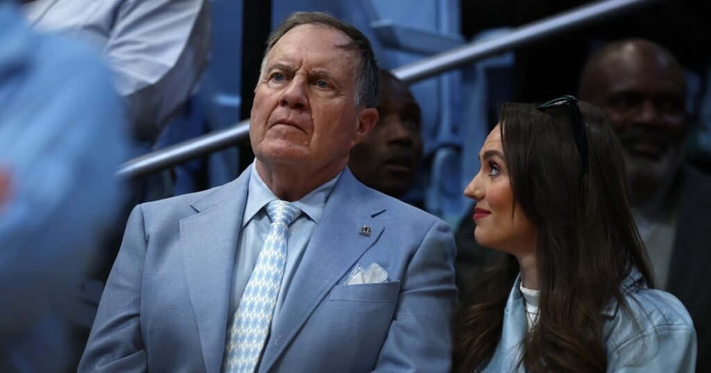 Bill Belichick's girlfriend shuts down question about how they met during interview