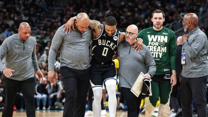 Bucks star Damian Lillard has a torn Achilles and is in doubt for next season