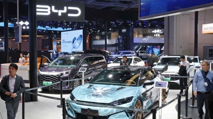 China's EV stars show off latest wheels in Shanghai as price war rages