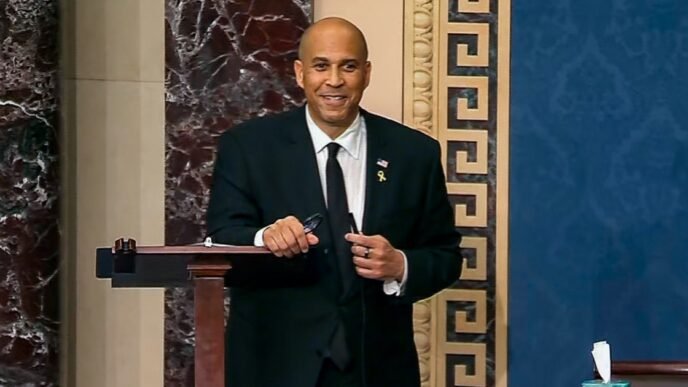 Cory Booker goes viral shattering a nearly 70-year record with historic marathon Senate speech