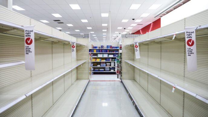 Empty shelves, trucking layoffs lead to a summer recession in Apollo's shocking trade fight timeline