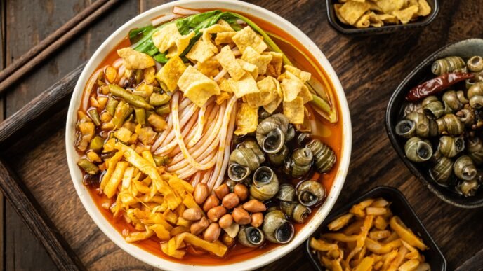A bowl of Luosifen, or snail rice noodles Photo: VCG