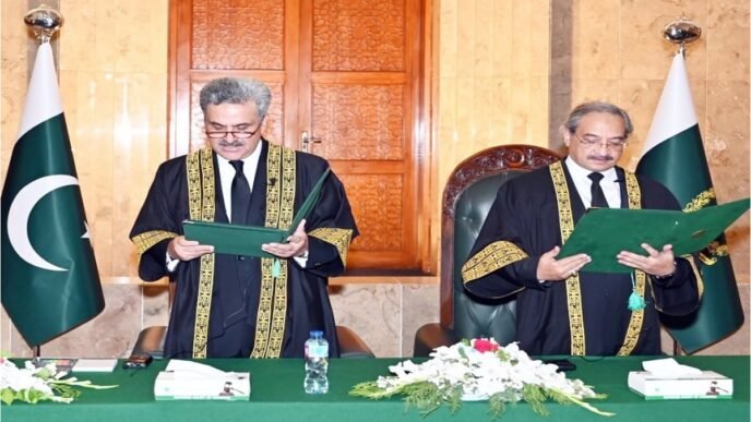Justice Ali Baqar Najafi takes oath as Judge SC