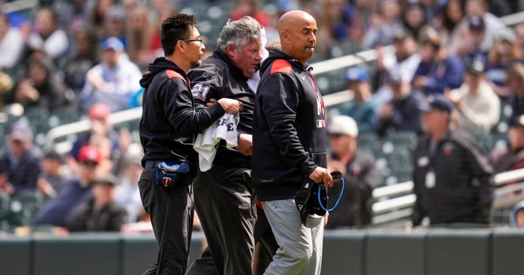 MLB umpire goes to the hospital after being hit by foul ball