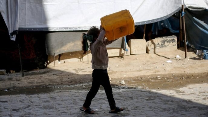 Palestinians struggle to find water as clean sources become increasingly scarce in Gaza