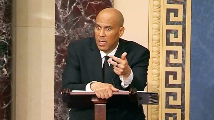 Sen. Cory Booker holds hours-long overnight speech taking aim at the Trump administration