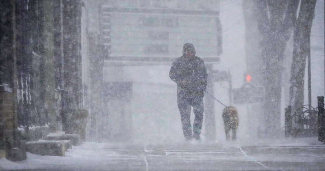 Snow, rain and strong winds descend on the Northeast