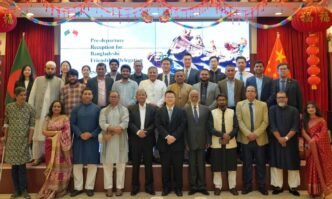 The Chinese Embassy in Bangladesh holds a pre-departure farewell party for the Bangladesh friendship delegation to visit China on February 23, 2025. Photo: Chinese Embassy in Bangladesh