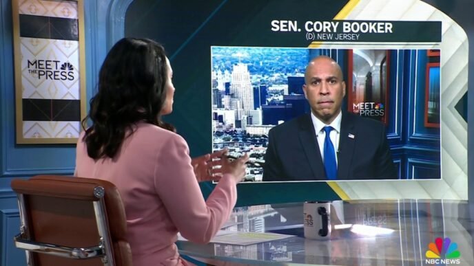 There’s ‘enough smoke’ for Congress to investigate possible insider trading on tariffs, Booker says