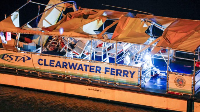 Video shows moment boat crashes into Florida ferry, killing 1 person and injuring 10 others