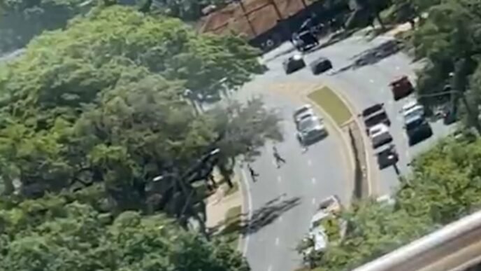 Video shows people running on street near FSU campus