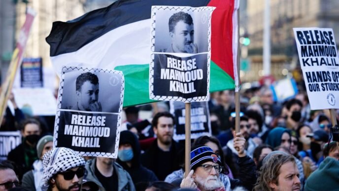 Wife details arrest of Palestinian activist Mahmoud Khalil as judge blocks deportation