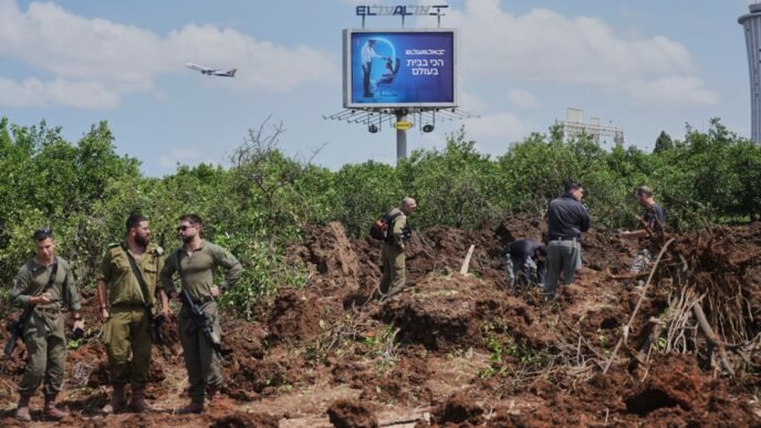 A missile from Yemen halts flights in Israel hours before top officials vote on plans for Gaza war