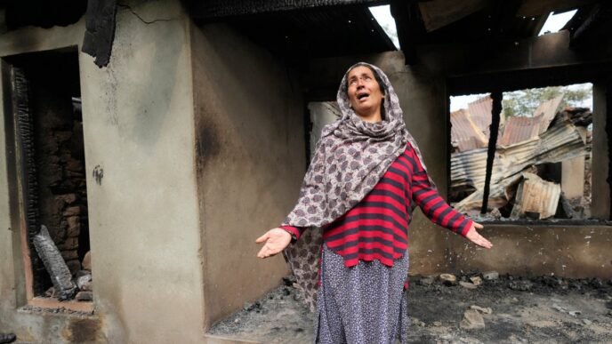 AP PHOTOS: India and Pakistan trade fire as tensions flare