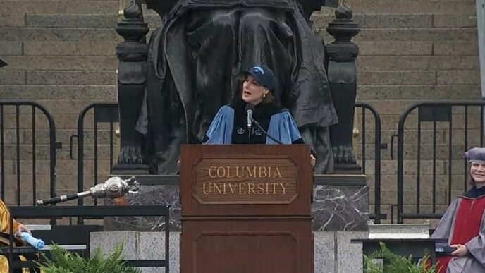 Columbia University's acting president acknowledges Khalil detention amid boos