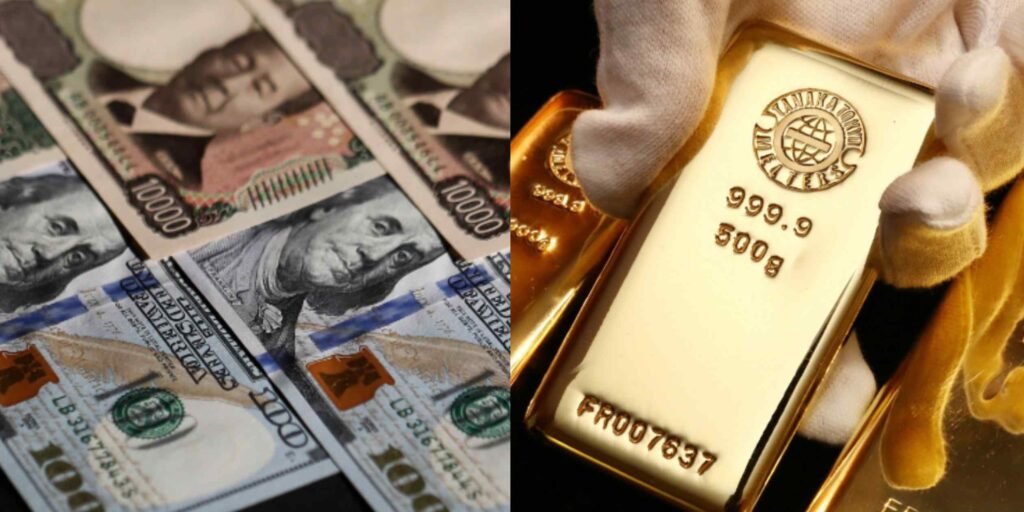 Dollar's share of foreign reserves sinks to new low while gold, yen rise