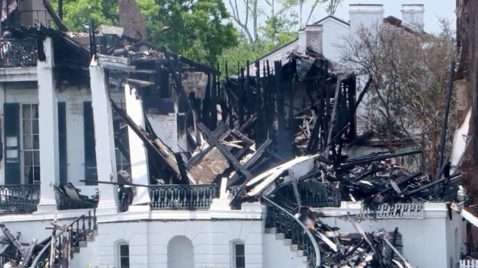 Fire destroys Louisiana plantation house, calling legacy into question