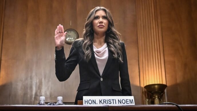 Homeland Security Secretary Kristi Noem struggles to define habeas corpus at Senate hearing