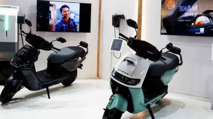 Indian e-scooter maker Ather's shares close 7% down in trading debut