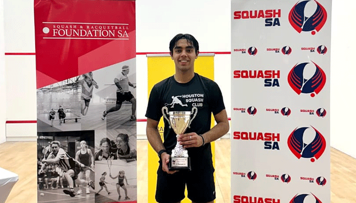 Pakistan’s Ashab Irfan wins South Australian open Squash Championship