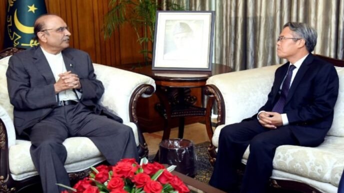 President Zardari, Chinese envoy discuss India-Pakistan situation
