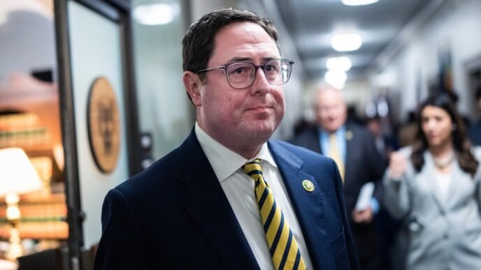 Republican lawmaker Mike Flood grilled during town hall